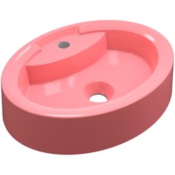 Cuba de Apoio Oval C01 Para Banheiro Onix O43 Rosa - Lyam Decor