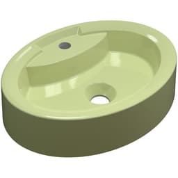 Cuba de Apoio Oval C01 Para Banheiro Onix O43 Verde Acqua - Lyam Decor
