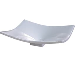 Cuba de Apoio Para Banheiro Lavabo C01 Folha F44 Branco - Lyam Decor