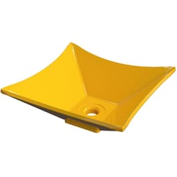 Cuba de Apoio Para Banheiro Quadrada C01 Lux Amarelo - Lyam Decor