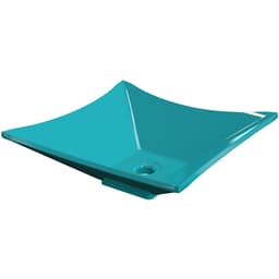 Cuba de Apoio Para Banheiro Quadrada C01 Lux L34 Azul Turquesa - Lyam Decor