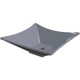 Cuba de Apoio Para Banheiro Quadrada C01 Lux L34 Cinza - Lyam Decor