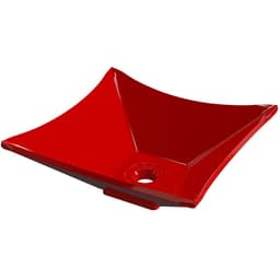 Cuba de Apoio Para Banheiro Quadrada C01 Lux Vermelho - Lyam Decor
