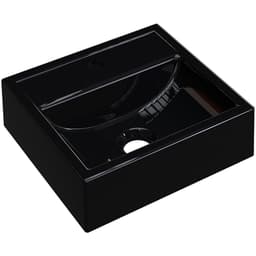 Cuba de Apoio Quadrada C01 Para Banheiro Q32W Preto Brilho - Lyam Decor