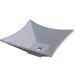 Cuba de Apoio Quadrada Lux Para Banheiro Lavabo C01 L30 Cinza - Lyam Decor