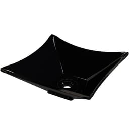 Cuba de Apoio Quadrada Lux Para Banheiro Lavabo C01 L30 Preto - Lyam Decor