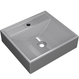 Cuba de Apoio Quadrada Para Banheiro Lavabo C01 Q39W Cinza - Lyam Decor