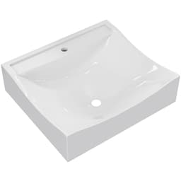 Cuba de Apoio Quadrada Para Banheiro Lavabo C01 Q440 Branco - Lyam Decor