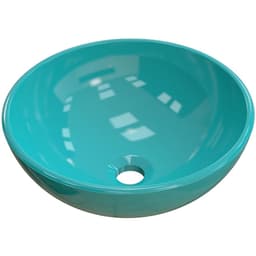 Cuba de Apoio Redonda C01 Para Banheiro R35W Azul Turquesa - Lyam Decor