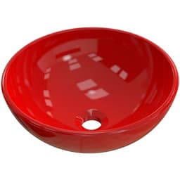 Cuba de Apoio Redonda C01 Para Banheiro R35W Vermelho - Lyam Decor