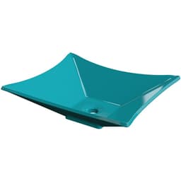 Cuba de Apoio Retangular C01 Para Banheiro Lux L38 Azul Turquesa - Lyam Decor