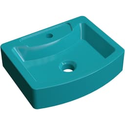 Cuba de Apoio Retangular C01 Para Banheiro RT41 Aria Azul Turquesa - Lyam Decor