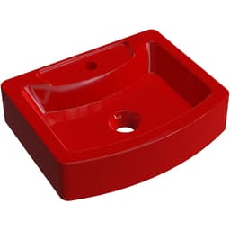 Cuba de Apoio Retangular C01 Para Banheiro RT41 Aria Vermelho - Lyam Decor