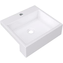 Cuba de Semi Encaixe C01 Quadrada Para Banheiro XQ395 Branco - Lyam Decor