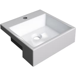 Cuba de Semi Encaixe Quadrada C01 Para Banheiro XQ355 Branco - Lyam Decor