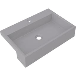 Cuba de Semi Encaixe Retangular C01 Para Banheiro XRT55 Cinza - Lyam Decor