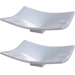 Kit 02 Cubas de Apoio Para Banheiro Lavabo C01 Folha F44 Branco - Lyam Decor