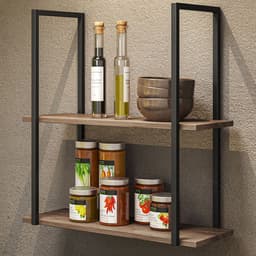 Kit 02 Prateleiras Decorativas Multiuso Industrial D01 Design Demolição - Lyam Decor