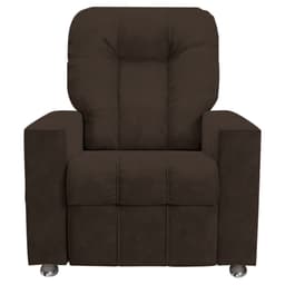 Poltrona do Papai Reclinável Romeo F05 Veludo Marrom - Lyam Decor