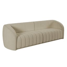 Sofá 04 Lugares Para Sala De Estar 292 cm Lazio M03 Bouclê Bege - Lyam Decor