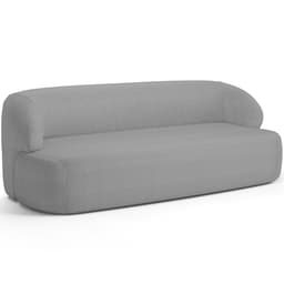 Sofá 2 Lugares Curvo Orgânico Para Sala Living 150cm Barolo L06 Linho Cinza - Lyam Decor