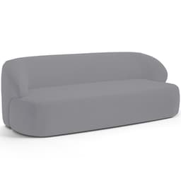 Sofá 2 Lugares Curvo Orgânico Para Sala Living 150cm Barolo L06 Veludo Cinza - Lyam Decor