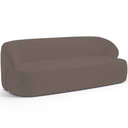 Sofá 2 Lugares Curvo Orgânico Para Sala Living 150cm Barolo L06 Veludo Marrom - Lyam Decor