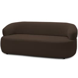 Sofá 2 Lugares Orgânico Sala de Estar Living 140cm Carmen F04 Veludo Marrom - Lyam Decor