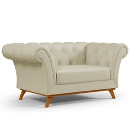 Sofá 2 Lugares Para Sala de Estar Império 150 cm D02 Corano Bege C-26 - Lyam Decor