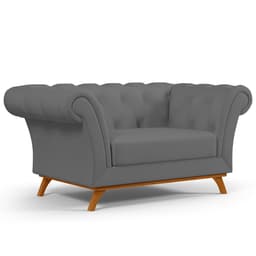 Sofá 2 Lugares Para Sala de Estar Império 150 cm D02 Corano Cinza C-03 - Lyam Decor