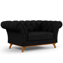 Sofá 2 Lugares Para Sala de Estar Império 150 cm D02 Linho Chumbo D-465 - Lyam Decor