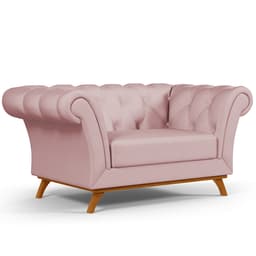 Sofá 2 Lugares Para Sala de Estar Império 150 cm D02 Veludo Rosê B-305 - Lyam Decor