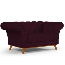 Sofá 2 Lugares Para Sala de Estar Império 150 cm D02 Veludo Roxo Grape C-292 - Lyam Decor