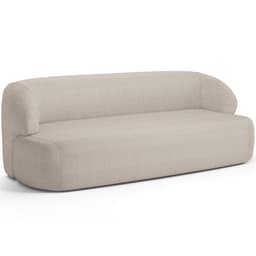 Sofá 3 Lugares Curvo Orgânico Para Sala Living 180cm Barolo L06 Linho Bege TC1-102 - Lyam Decor