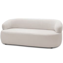 Sofá 3 Lugares Orgânico Sala de Estar Living 170cm Carmen F04 Bouclê Off White - Lyam Decor