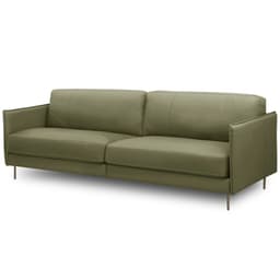 Sofá 3 Lugares Para Sala Living Industrial 210cm Romero L06 Couro Verde Musgo - Lyam Decor