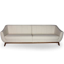 Sofá 3 Lugares Para Sala de Estar Atenas 230 cm D02 Linho Bege C-443 - Lyam Decor