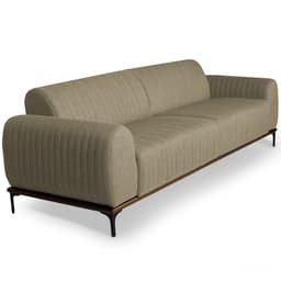 Sofá 3 Lugares Para Sala de Estar Molino 210 cm D02 Linho Bege C-129 - Lyam Decor