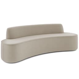 Sofá 3 Lugares Sala de Estar Cancún D02 Veludo Champagne 180 cm C-68 - Lyam Decor