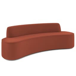 Sofá 3 Lugares Sala de Estar Cancún D02 Veludo Terracota 210 cm C-417 - Lyam Decor