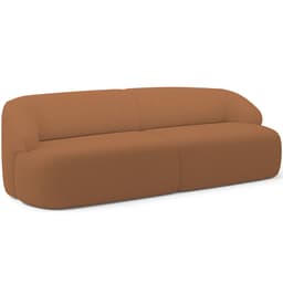 Sofá 4 Lugares Curvo Orgânico Para Sala Living 280cm Barolo L06 Bouclê Terracota - Lyam Decor