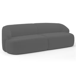 Sofá 4 Lugares Curvo Orgânico Para Sala Living 280cm Barolo L06 Veludo Grafite - Lyam Decor