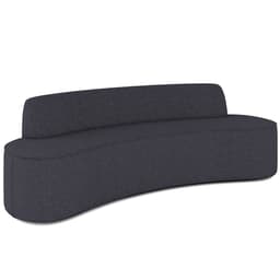 Sofá 4 Lugares Curvo Sala de Estar Living Cancún D02 Linho Chumbo 260 cm D-465 - Lyam Decor