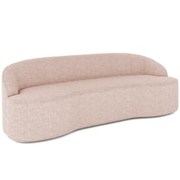 Sofá 4 Lugares Curvo Sala de Estar Living Lótus D02 Linho Rosê 280 cm C-105 - Lyam