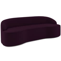 Sofá 4 Lugares Curvo Sala de Estar Living Lótus D02 Veludo Roxo 230 cm C-292 - Lyam Decor