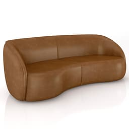 Sofá 4 Lugares Para Sala Living Orgânico 240cm Eron M03 Couríssimo Whisky - Lyam Decor