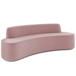 Sofá 4 Lugares Sala de Estar Cancún D02 Veludo Rosê 230 cm C-305 - Lyam Decor