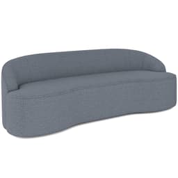 Sofá 5 Lugares Curvo Sala de Estar Living Lótus D02 Bouclê Cinza Escuro 300 cm B-64 - Lyam