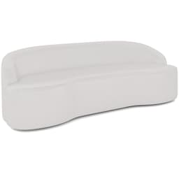 Sofá 5 Lugares Curvo Sala de Estar Living Lótus D02 Corino Branco 300 cm C-12 - Lyam