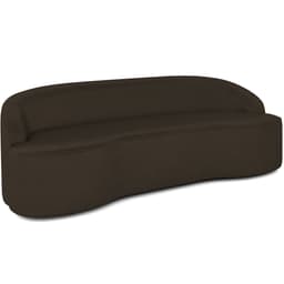 Sofá 5 Lugares Curvo Sala de Estar Living Lótus D02 Corino Marrom 300 cm C-34 - Lyam